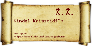 Kindel Krisztián névjegykártya
