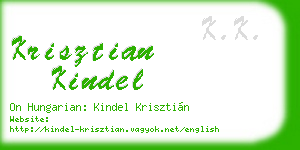 krisztian kindel business card