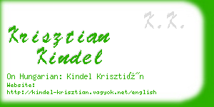 krisztian kindel business card